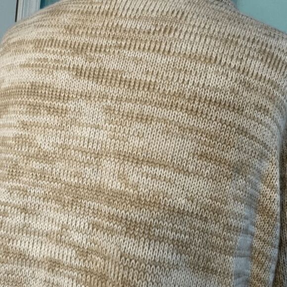 99 Jane Street Longline Cardigan Sweater Tan Cream Chunky Knit 1X - Picture 4 of 5